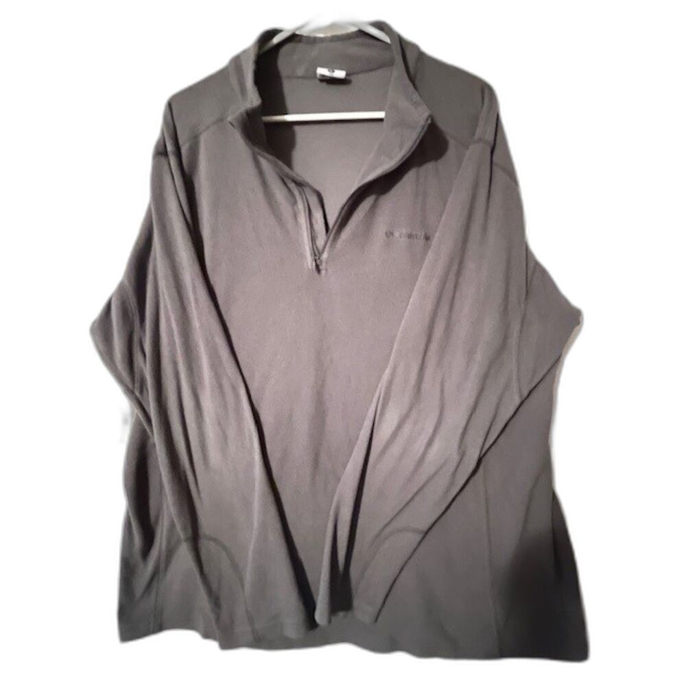 Columbia gray quarter zip fleece jacket XL